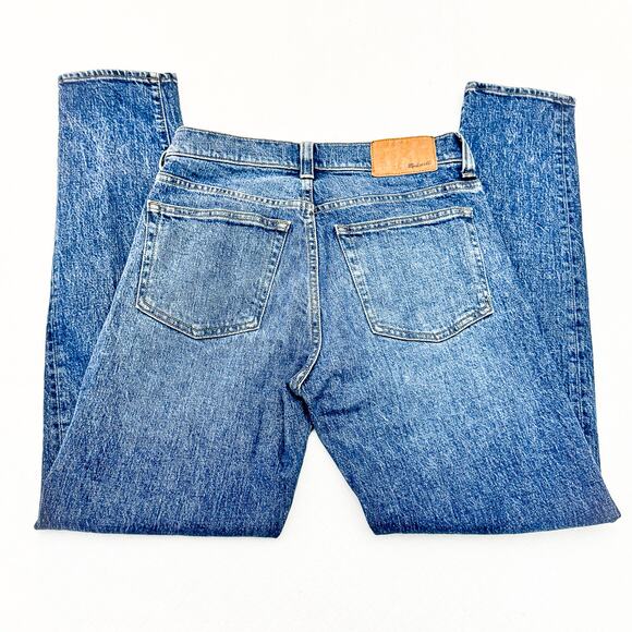 Madewell Men's Relaxed Taper Med/Dark Wash Denim Jeans Size 28 x 32 - Picture 5 of 9